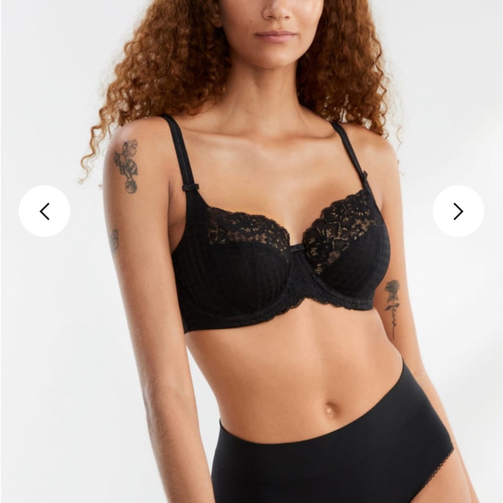 Panache Envy Side Support Balconette Bra Black Lace Women's Bra